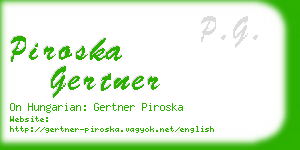 piroska gertner business card